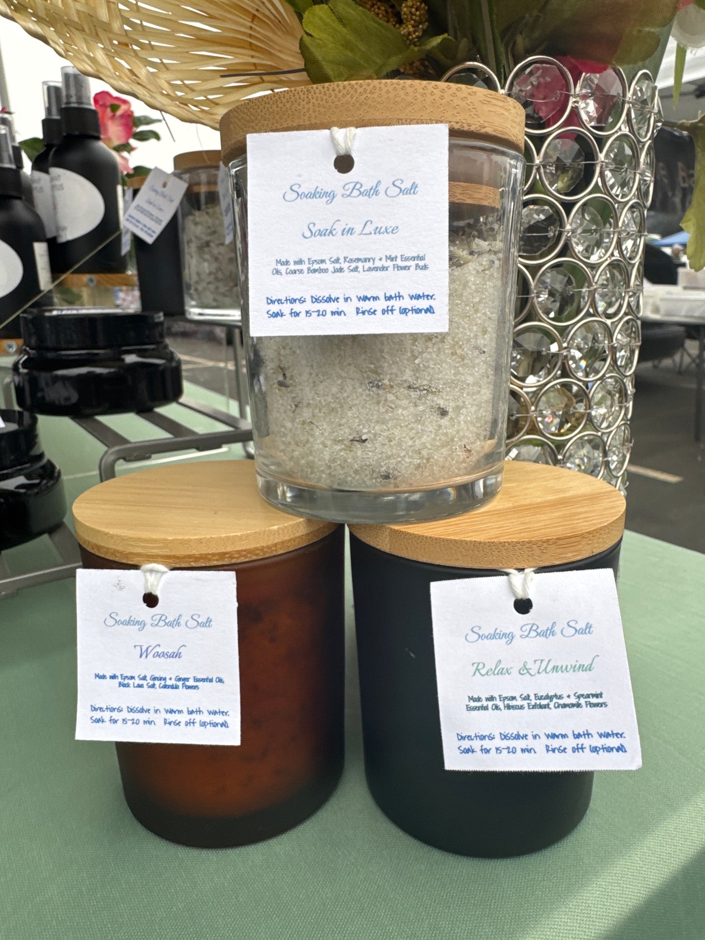 Soaking Bath Salts 8oz Jars